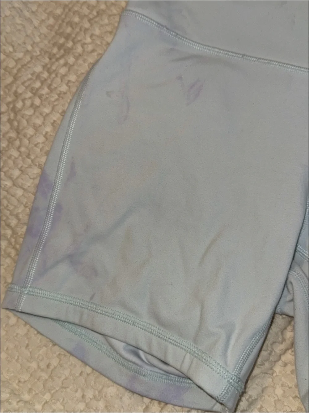 lululemon light blue Align Shorts - stained with purple dye
